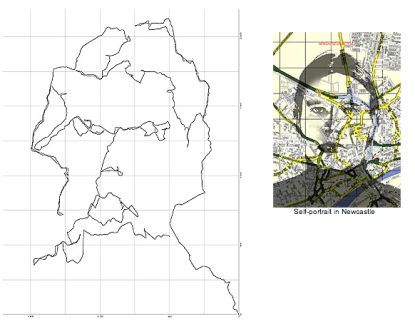 geocaching art. Self portrait using a GPS