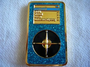 iCache glitter Geocoin Glitter iCace geocoin