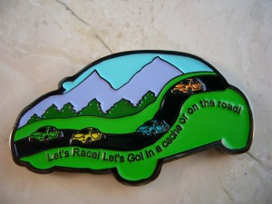 The back side of a bug geocoin.